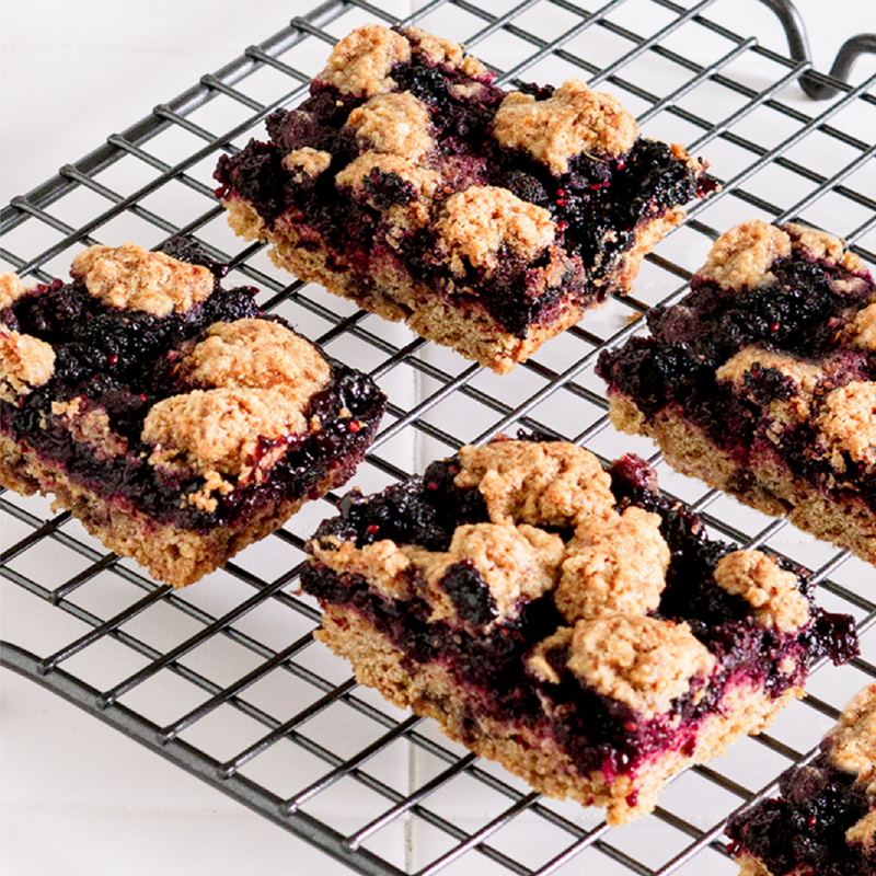Blackberry and Mulberry Crumb Bars